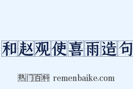 和赵观使喜雨造句是什么意思的图片